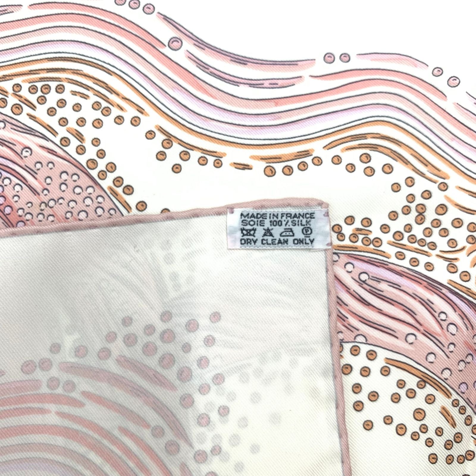 Hermes Carre 90 les Rivieres de Babel River of Pink Scarf Silk — view 8