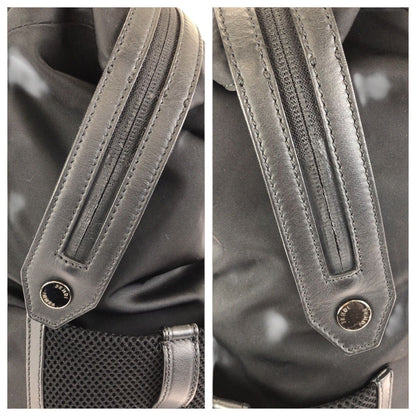 Fendi Zucca Black Silver Nylon Leather Backpack — view 6
