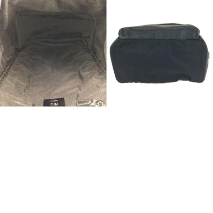 Fendi Zucca Black Silver Nylon Leather Backpack — view 9
