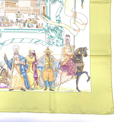 Hermes Carre 90 Silk Scarf Bandana Turqveries en L'honneur de Mht Turkish March — view 4