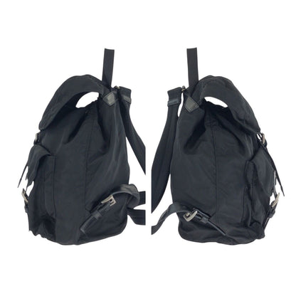 Prada Tessuto Black Silver Nylon Backpack — view 8