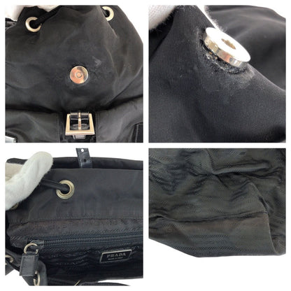 Prada Tessuto Black Silver Nylon Backpack — view 6