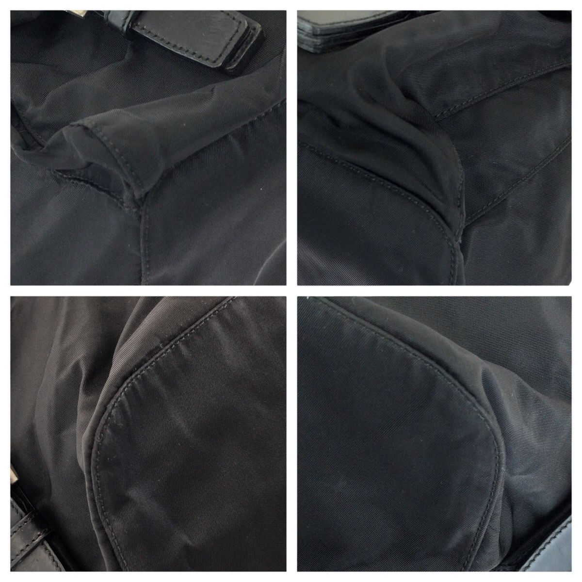 Prada Tessuto Black Silver Nylon Backpack — view 3