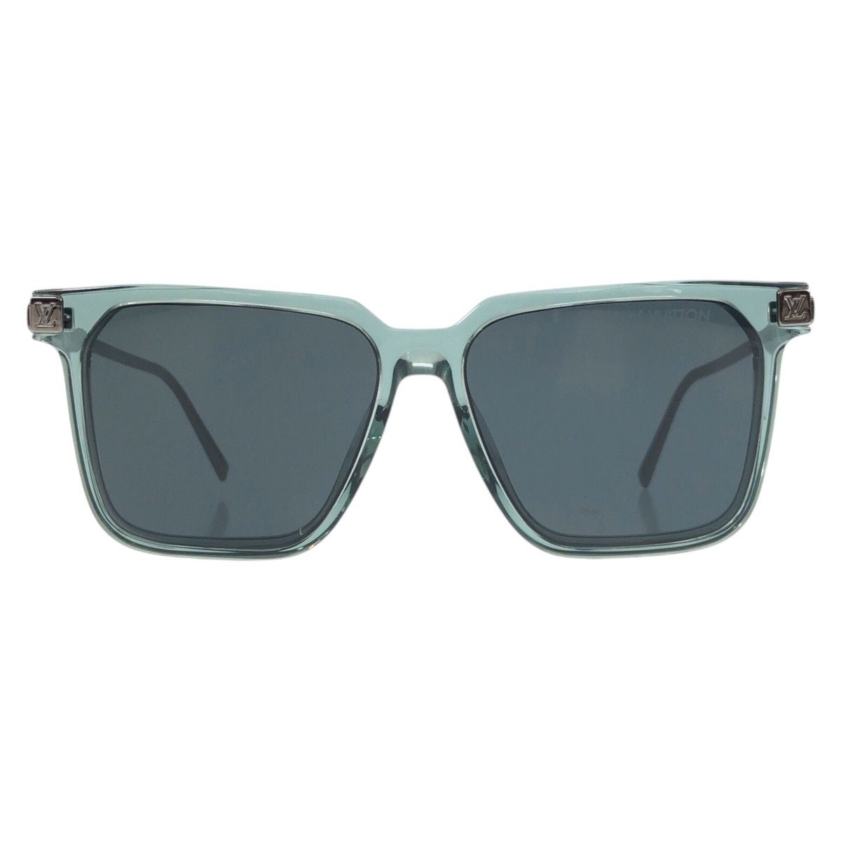 Louis Vuitton LV Rise Square Green Silver Acetate 56 15 Sunglasses Eyewear — view 2