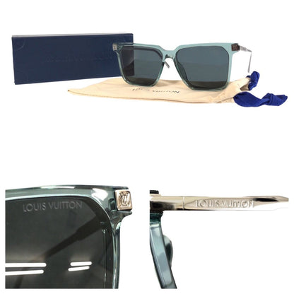 Louis Vuitton LV Rise Square Green Silver Acetate 56 15 Sunglasses Eyewear — view 8