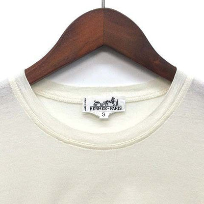 Hermes Elephant Logo Embroidery T-Shirt Off White — view 3