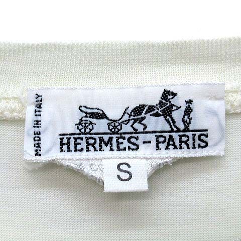 Hermes Elephant Logo Embroidery T-Shirt Off White — view 4
