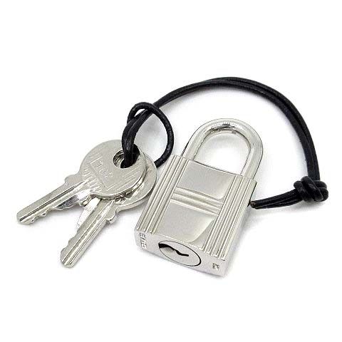 Hermes Padlock Cadena Key 2 No 102 Silver