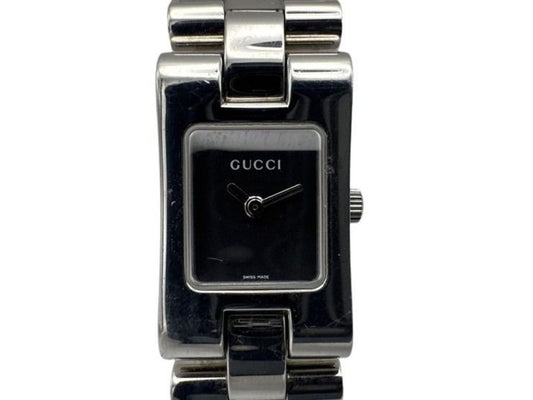 Gucci Watch Black Silver Stainless Steel