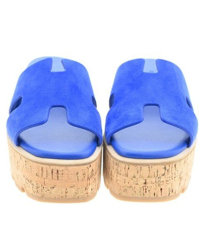 Hermes Sandals Blue — view 6