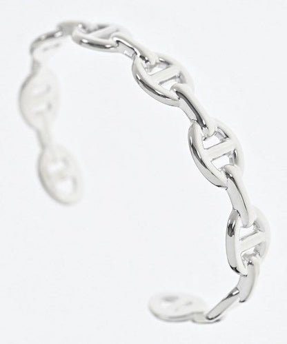 Hermes Bracelet Bangle Silver — view 3