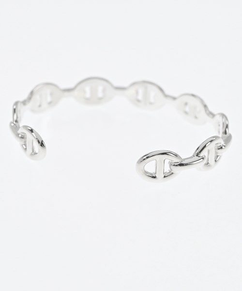 Hermes Bracelet Bangle Silver — view 2