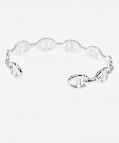 Hermes Bracelet Bangle Silver — view 2