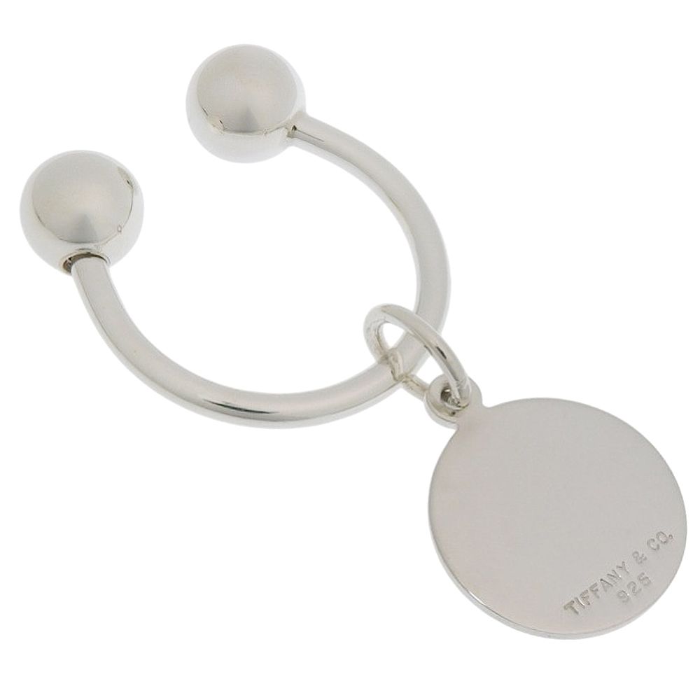 Tiffany & Co Key Ring Circle Tag 925 Sterling Silver Key Holder