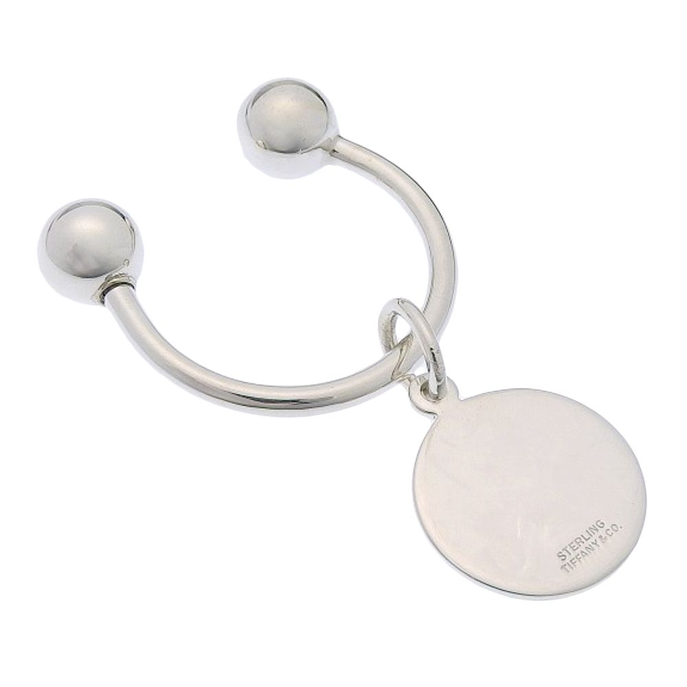 Tiffany & Co Circle Tag Key Ring 925 Sterling Silver Key Holder
