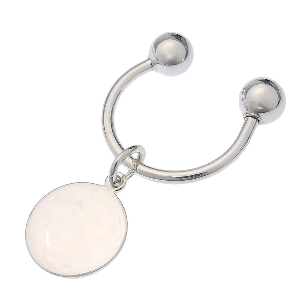 Tiffany & Co Circle Tag Key Ring 925 Sterling Silver Key Holder — view 2