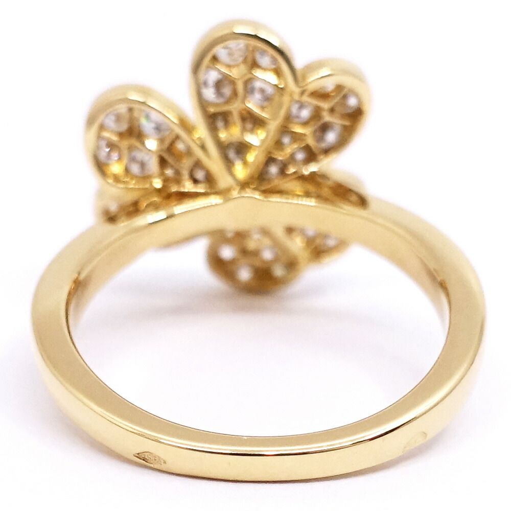 Van Cleef & Arpels 18k Yellow Gold Frivole Diamond Ring Pave — view 8
