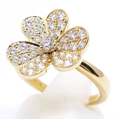 Van Cleef & Arpels 18k Yellow Gold Frivole Diamond Ring Pave — view 4