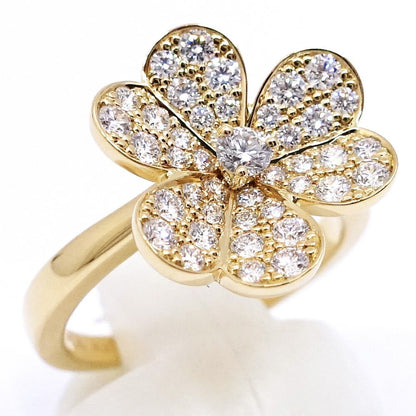 Van Cleef & Arpels 18k Yellow Gold Frivole Diamond Ring Pave — view 3