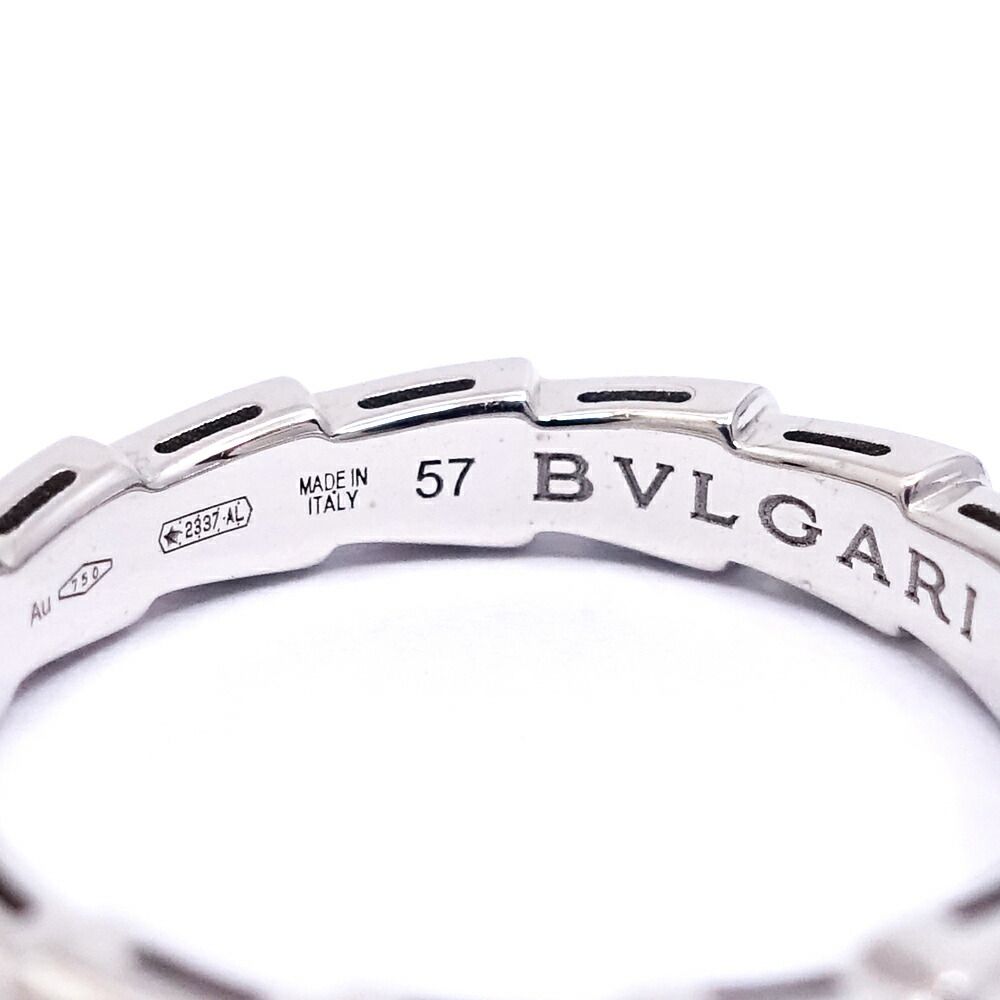 Bvlgari 18k White Gold Serpenti Viper Ring — view 7