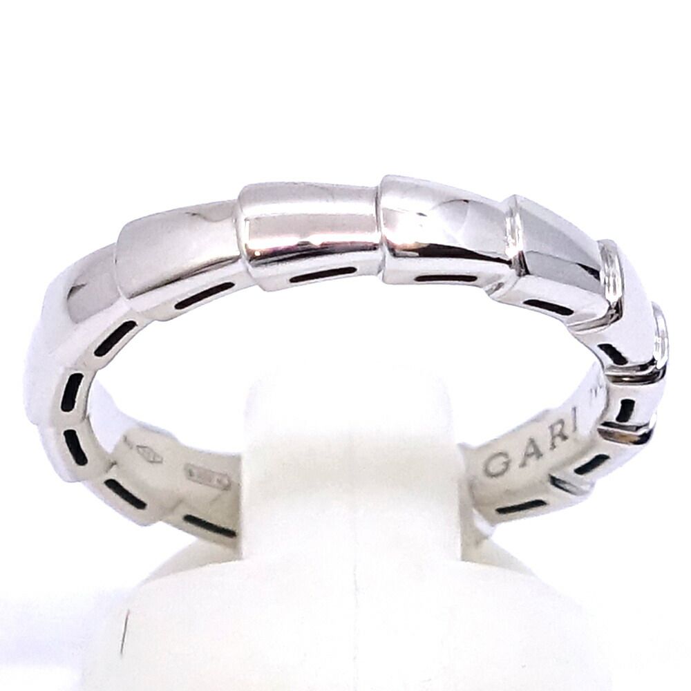 Bvlgari 18k White Gold Serpenti Viper Ring — view 2
