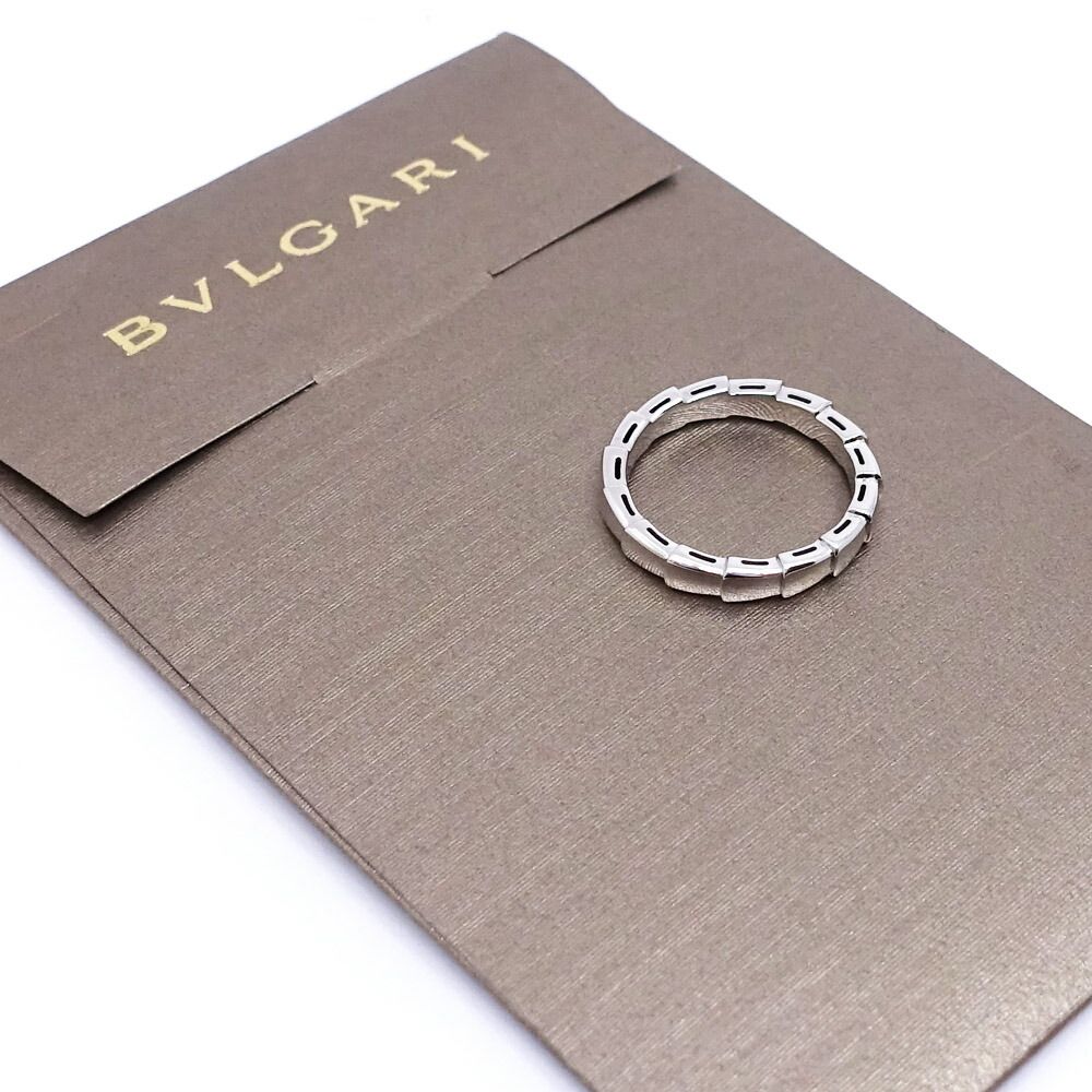 Bvlgari 18k White Gold Serpenti Viper Ring — view 9