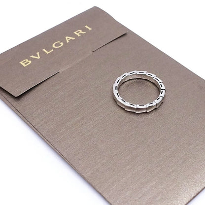 Bvlgari 18k White Gold Serpenti Viper Ring — view 9