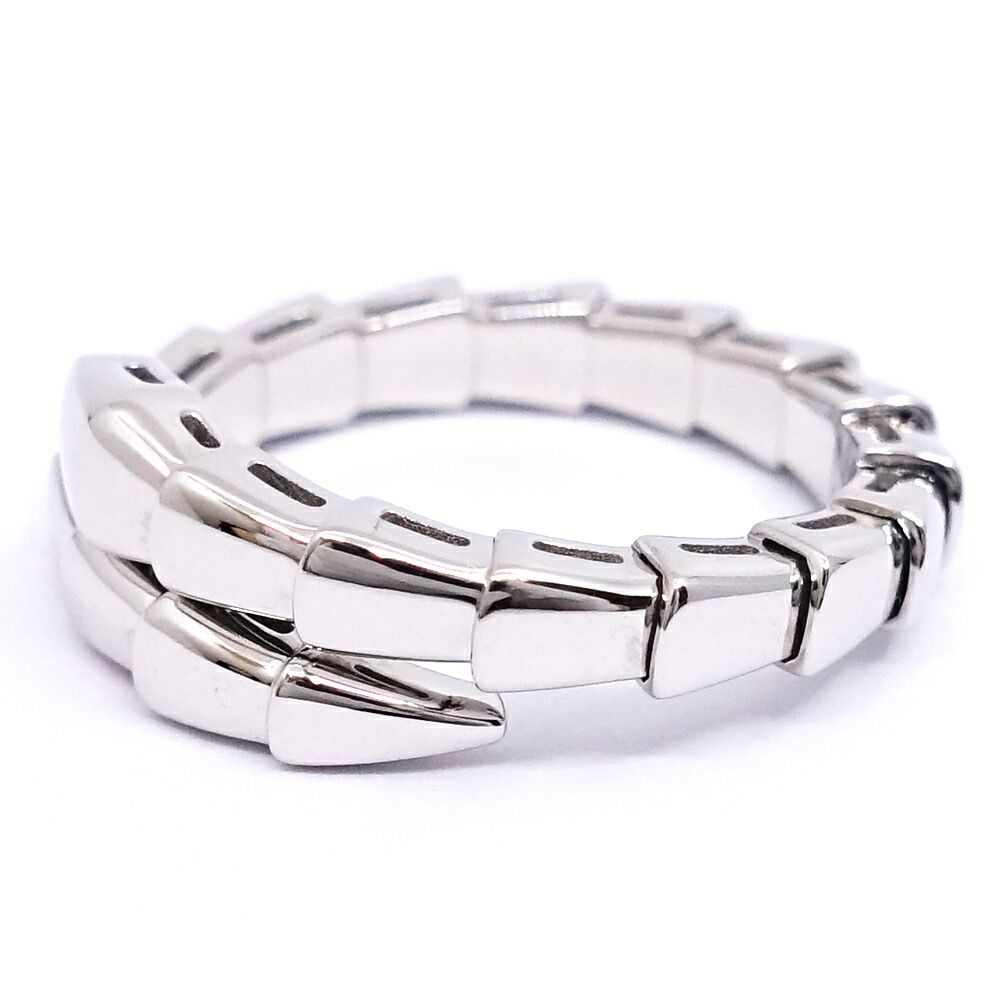 Bvlgari 18k White Gold Serpenti Viper Ring — view 6
