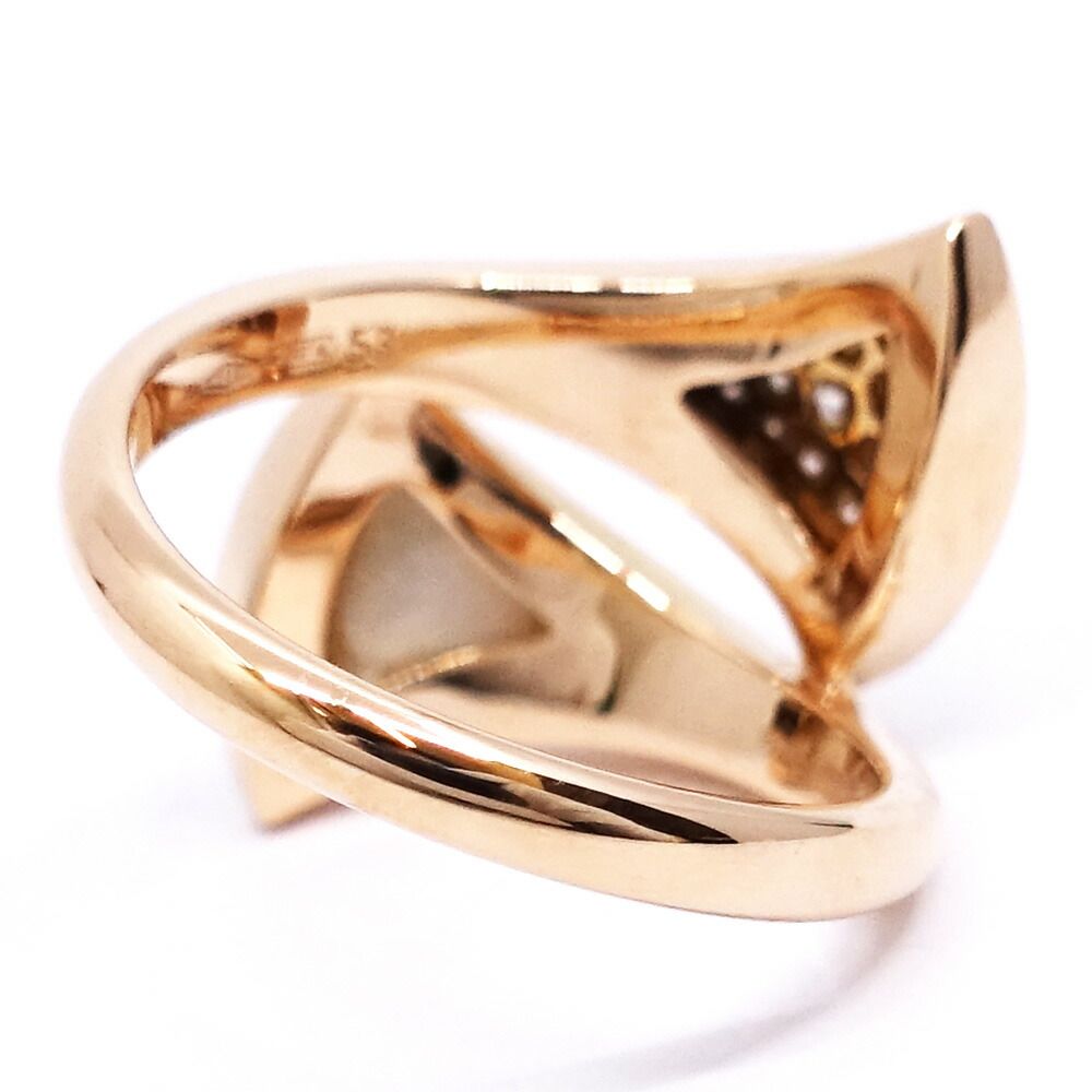 Bvlgari 18k Pink Gold Divas' Dream Diamond Mop Ring — view 6