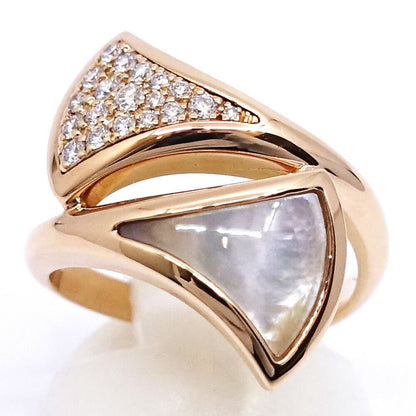 Bvlgari 18k Pink Gold Divas' Dream Diamond Mop Ring — view 2