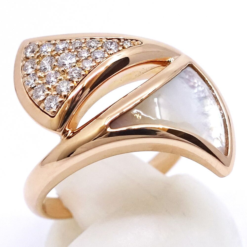 Bvlgari 18k Pink Gold Divas' Dream Diamond Mop Ring — view 3