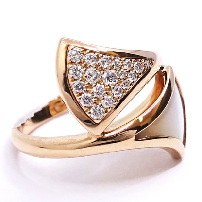 Bvlgari 18k Pink Gold Divas' Dream Diamond Mop Ring — view 4