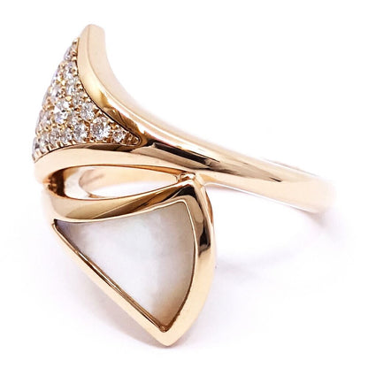 Bvlgari 18k Pink Gold Divas' Dream Diamond Mop Ring — view 5