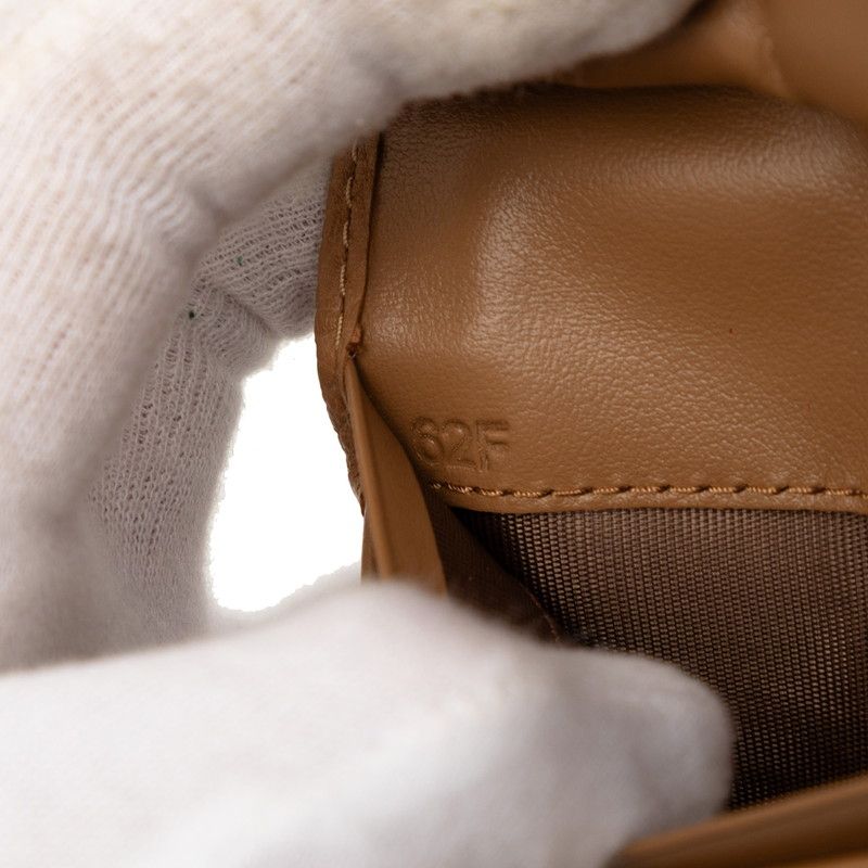 Prada Bifold Wallet Compact Camel Brown Vitello Daino Leather — view 7