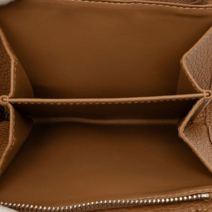 Prada Bifold Wallet Compact Camel Brown Vitello Daino Leather — view 5