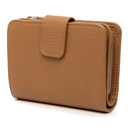 Prada Bifold Wallet Compact Camel Brown Vitello Daino Leather — view 2