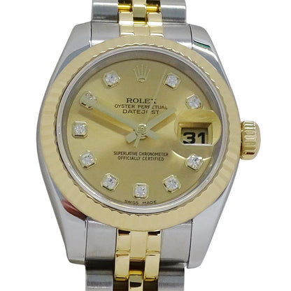 Rolex Datejust D Number Watch Diamond Automatic Winding at Stainless Steel Gold — view 2