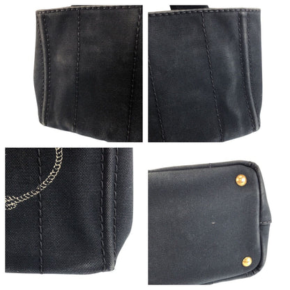 Prada Canapa Black Canvas Tote — view 6