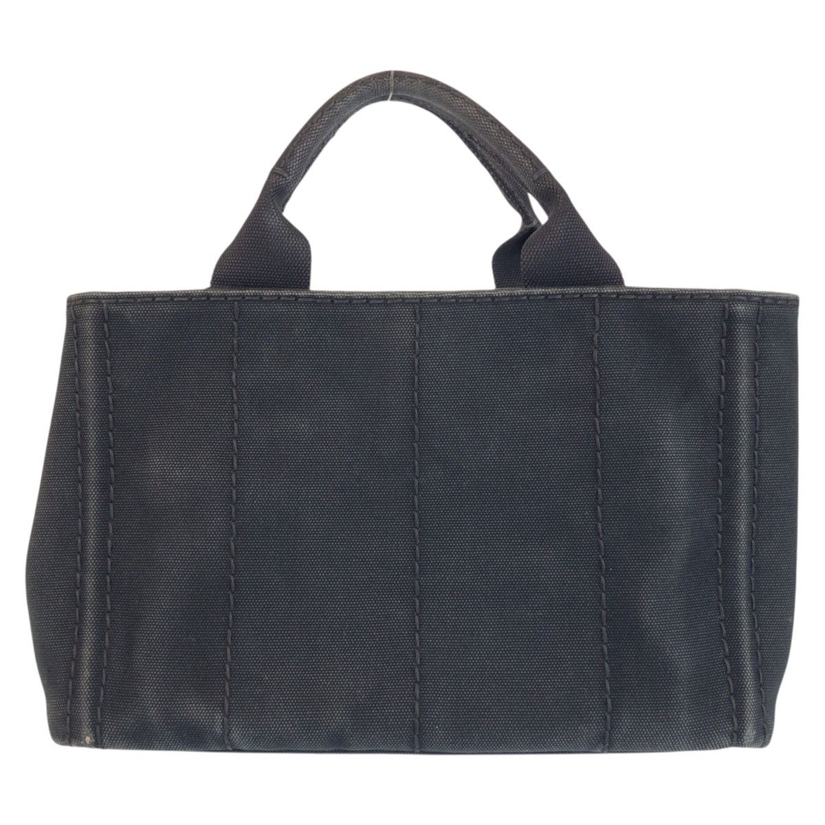 Prada Canapa Black Canvas Tote — view 2
