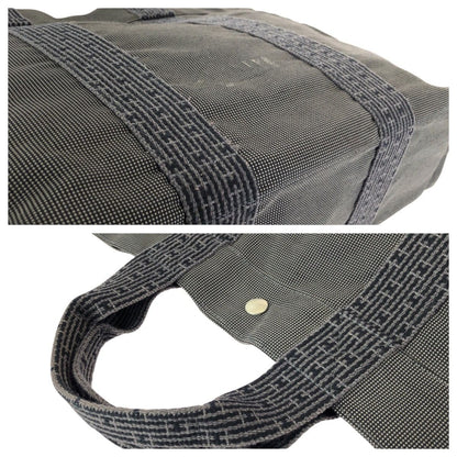 Hermes Her Line Gray Silver Polyamide Polyester Tote — view 6