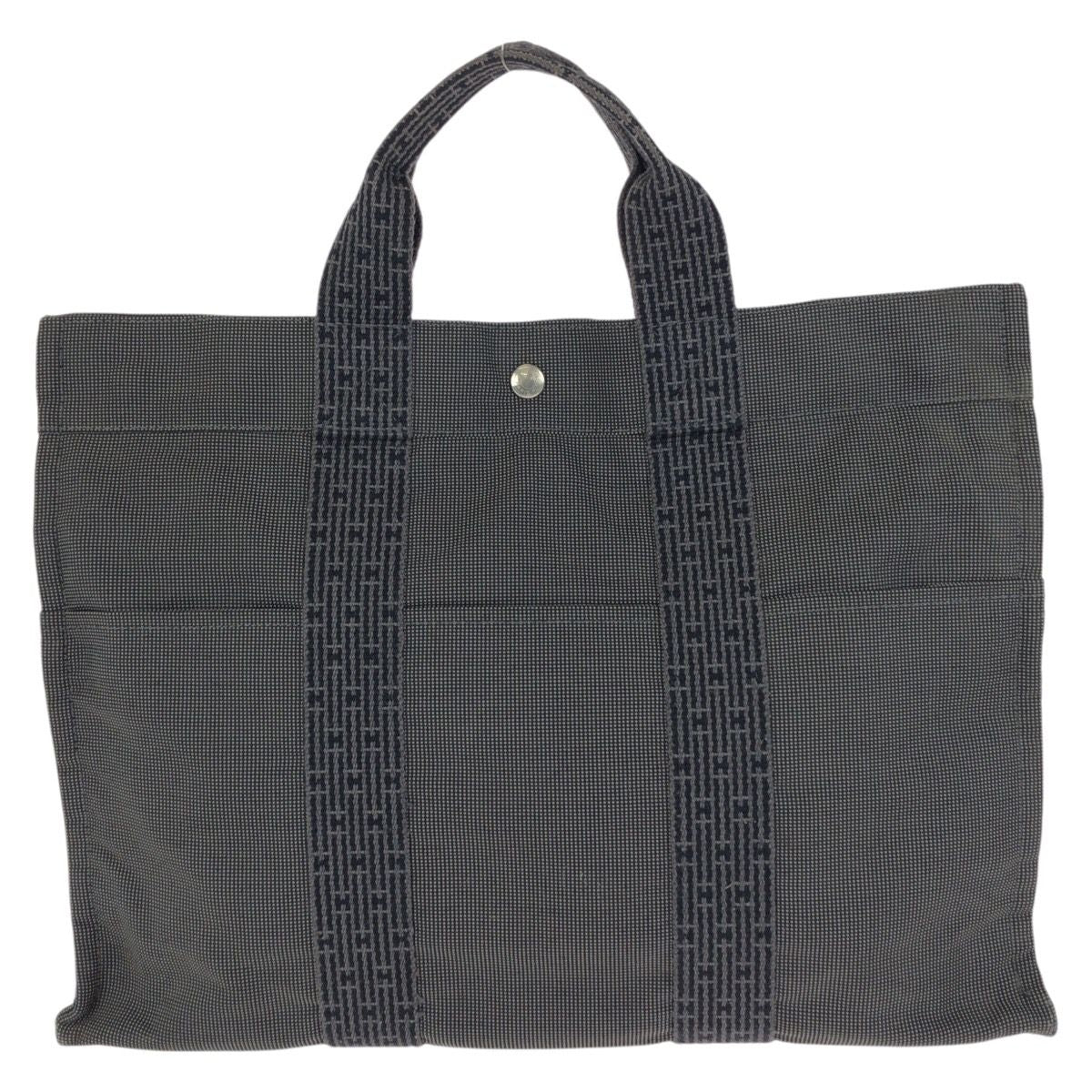 Hermes Her Line Gray Silver Polyamide Polyester Tote — view 2