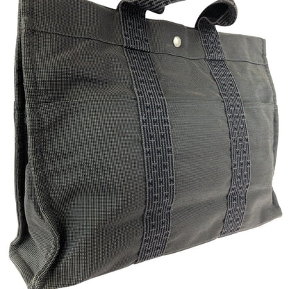 Hermes Her Line Gray Silver Polyamide Polyester Tote — view 5