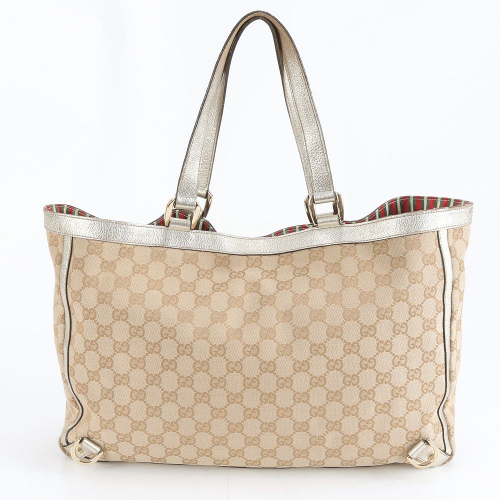 Gucci GG Canvas Abbey Leather Tote Shoulder Hand — view 3