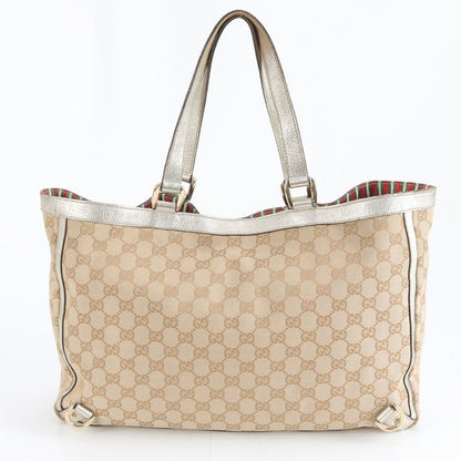 Gucci GG Canvas Abbey Leather Tote Shoulder Hand — view 3
