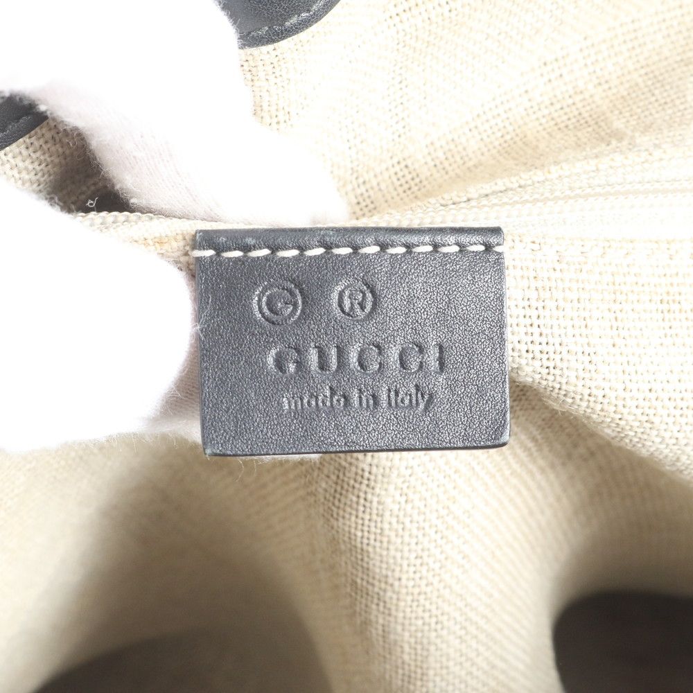 Gucci Micro Guccissima Leather Tote Shoulder Hand Black — view 8