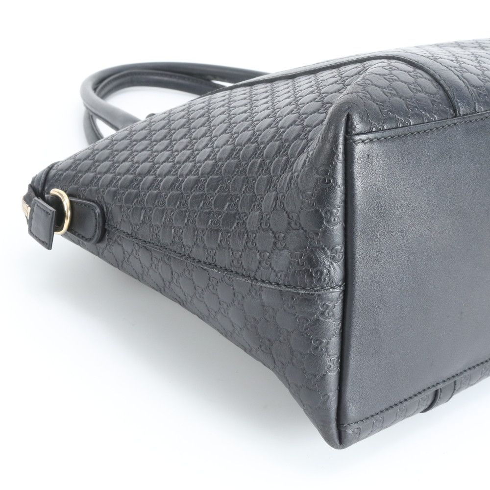 Gucci Micro Guccissima Leather Tote Shoulder Hand Black — view 6