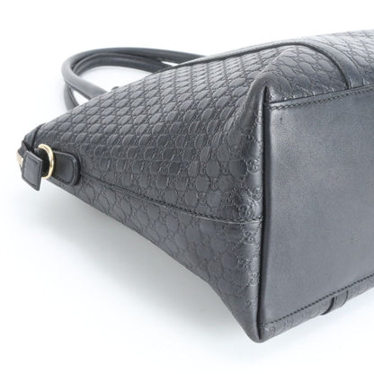 Gucci Micro Guccissima Leather Tote Shoulder Hand Black — view 6