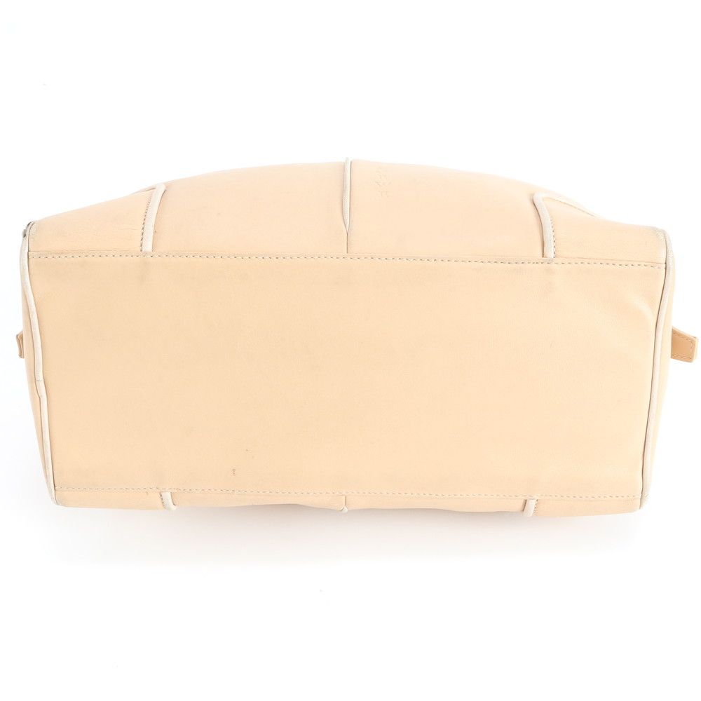 Loewe Mini Boston Beige Leather Handbag Tote — view 6