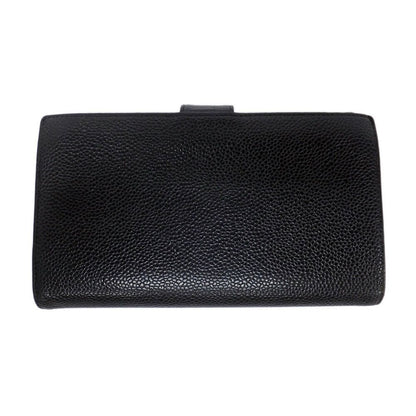 Chanel Ten Wallet Caviar Leather Black CC Logo Kiss Lock — view 2