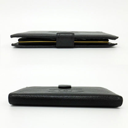 Chanel Ten Wallet Caviar Leather Black CC Logo Kiss Lock — view 3